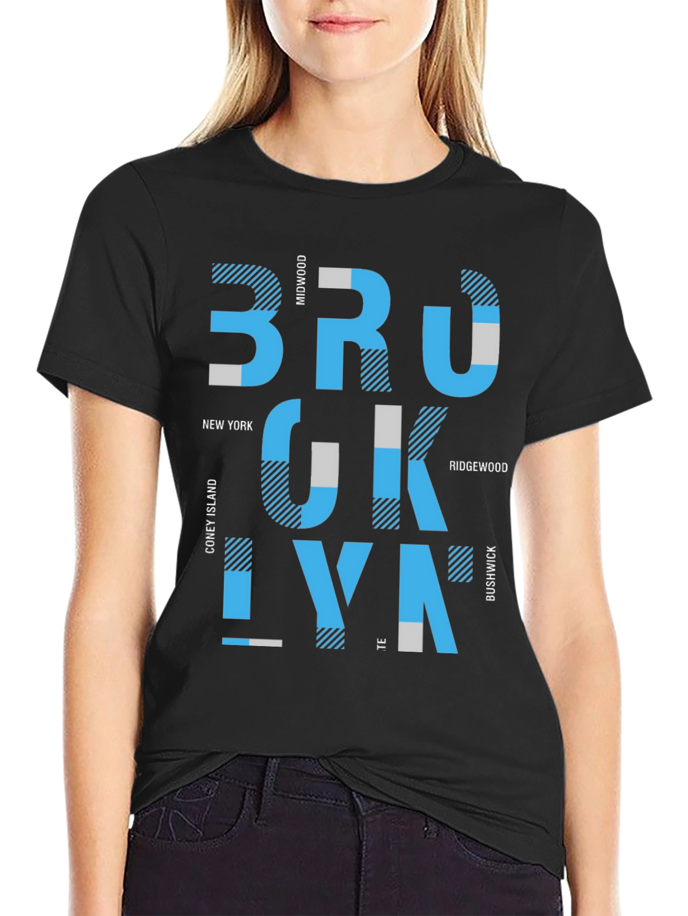 Brooklyn Graphic Print Mens Black T-Shirt