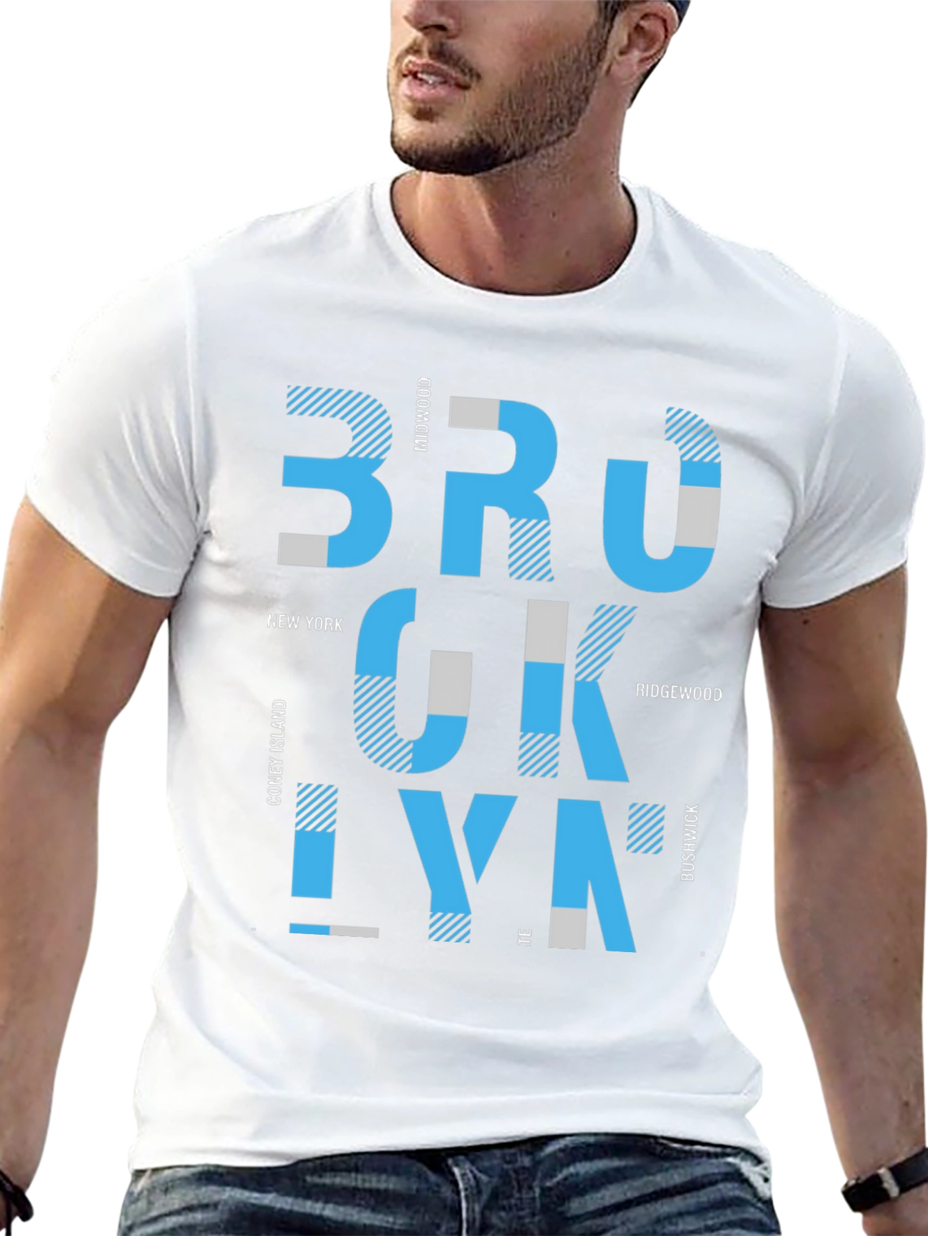 Brooklyn Graphic Print Mens Black T-Shirt