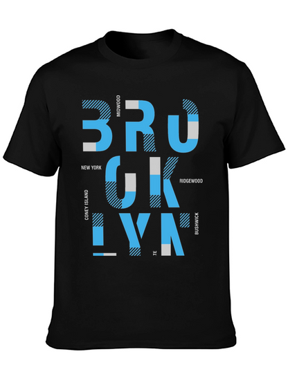 Brooklyn Graphic Print Mens Black T-Shirt