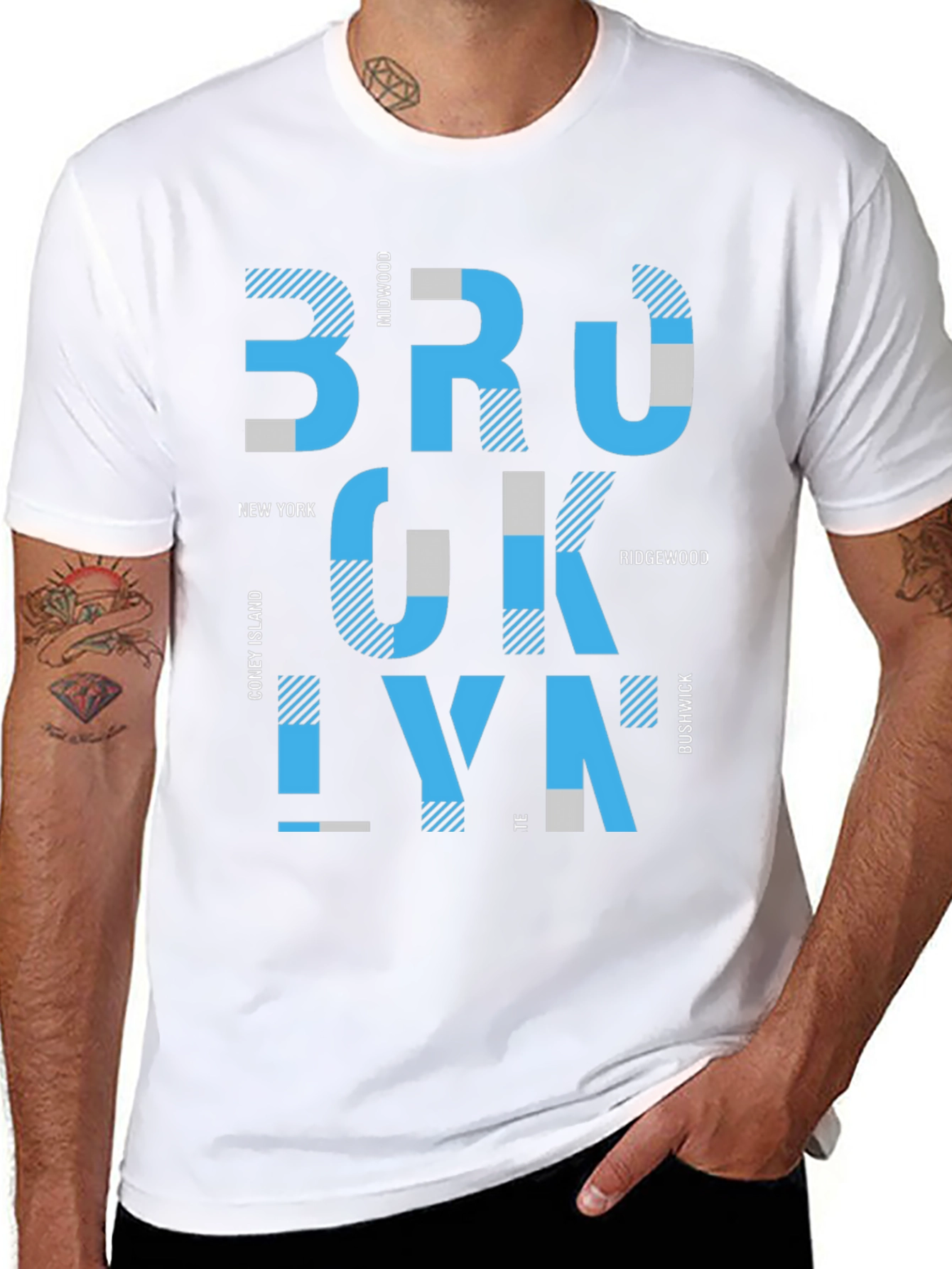 Brooklyn Graphic Print Mens Black T-Shirt
