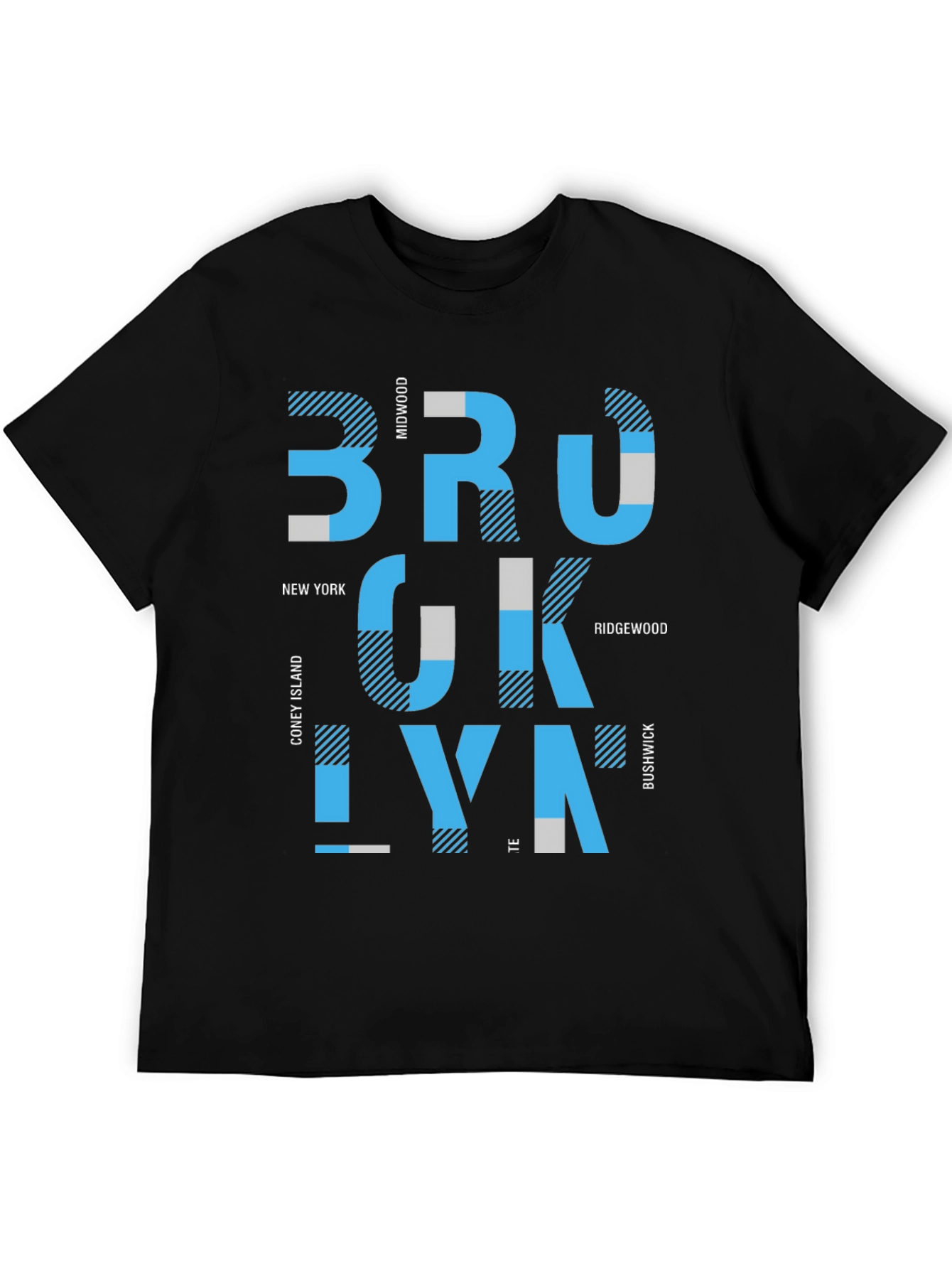 Brooklyn Graphic Print Mens Black T-Shirt