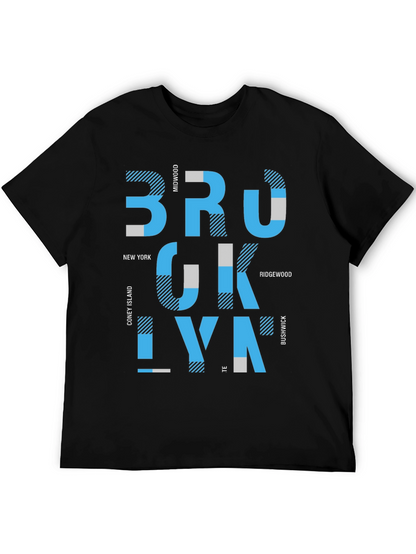 Brooklyn Graphic Print Mens Black T-Shirt