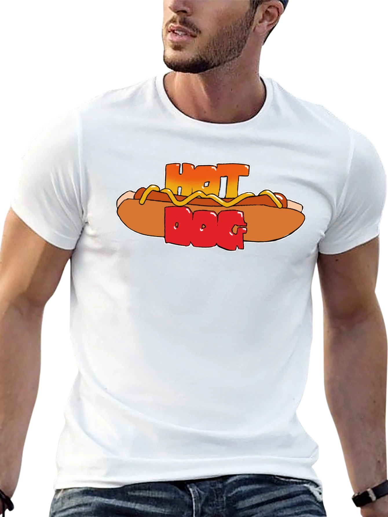 Hot Dog Graphic Print Tee
