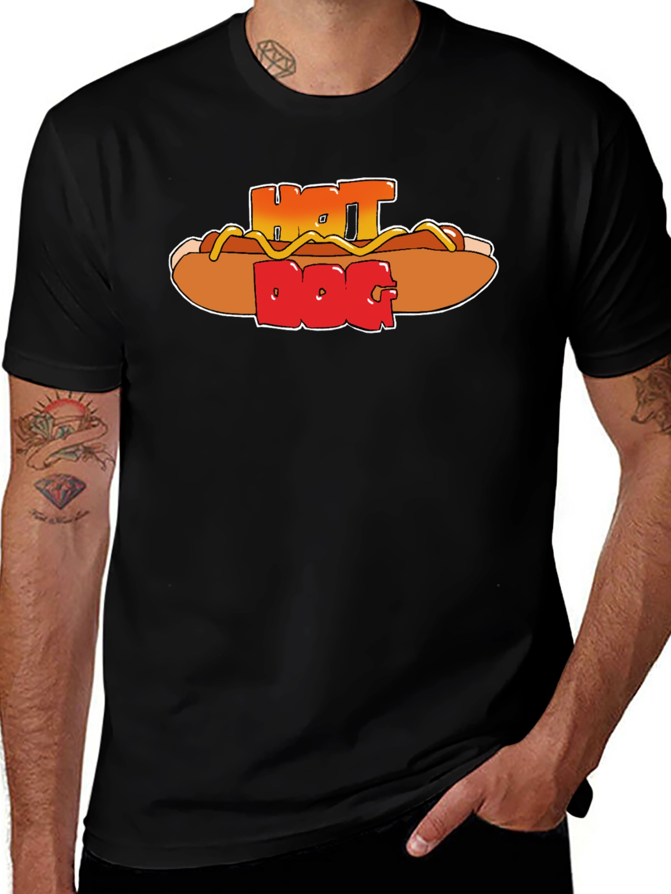 Hot Dog Graphic Print Tee