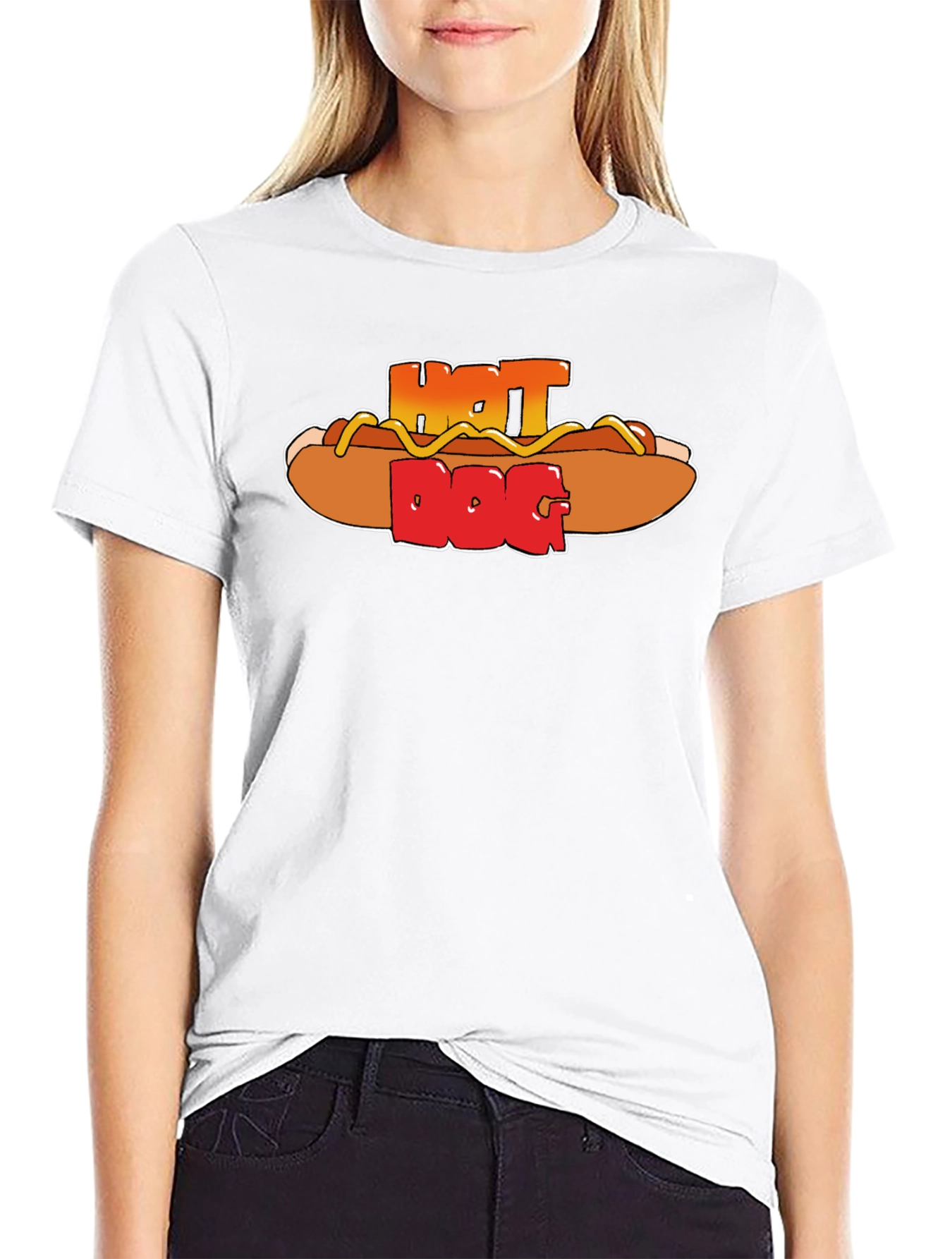 Hot Dog Graphic Print Tee