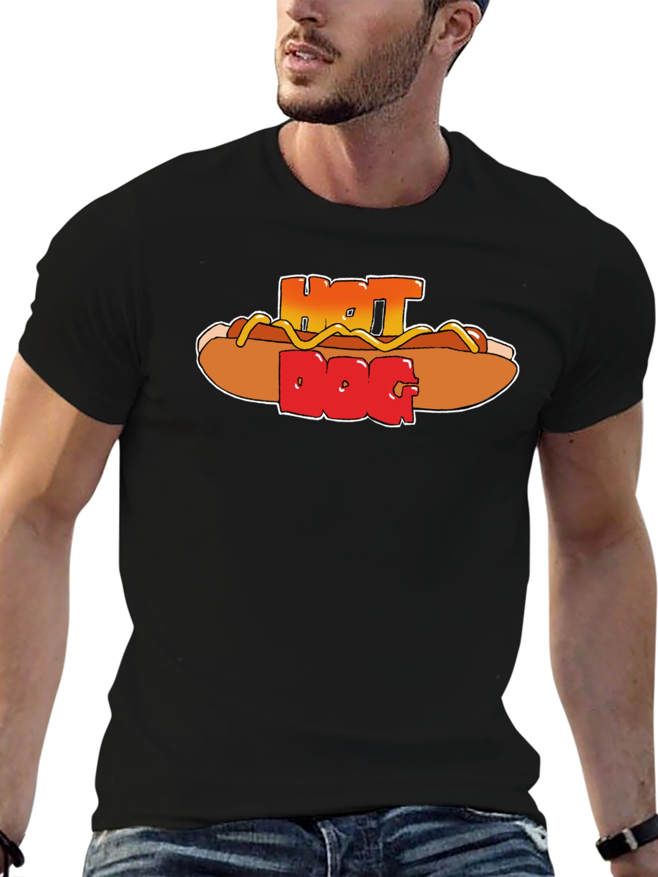 Hot Dog Graphic Print Tee