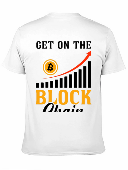 Get On The Blockchain T-Shirt - Bitcoin Crypto Tee