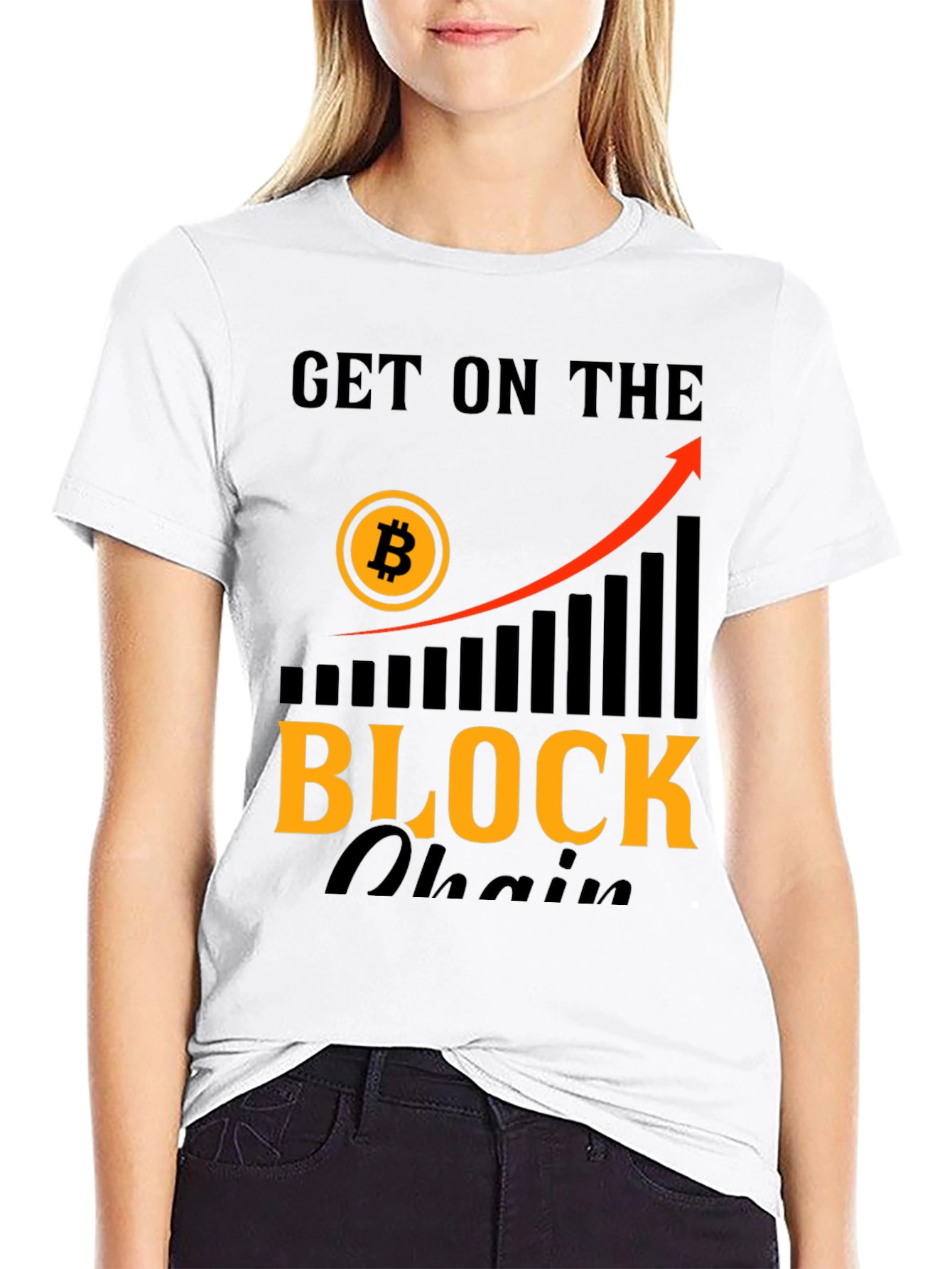 Get On The Blockchain T-Shirt - Bitcoin Crypto Tee