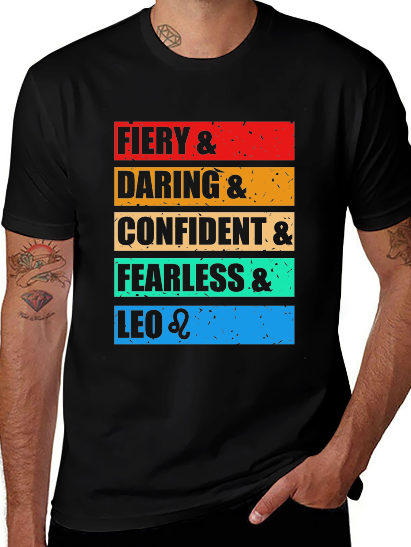 Fiery Leo Zodiac Graphic T-Shirt