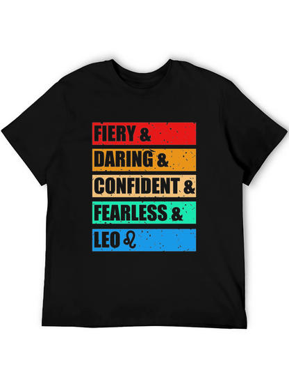 Fiery Leo Zodiac Graphic T-Shirt