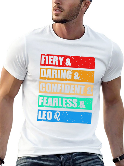 Fiery Leo Zodiac Graphic T-Shirt