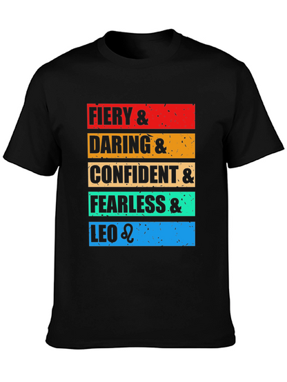 Fiery Leo Zodiac Graphic T-Shirt