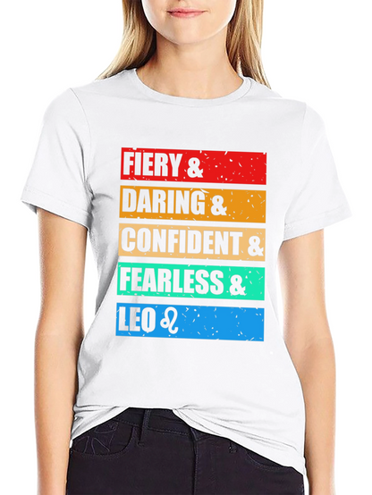 Fiery Leo Zodiac Graphic T-Shirt