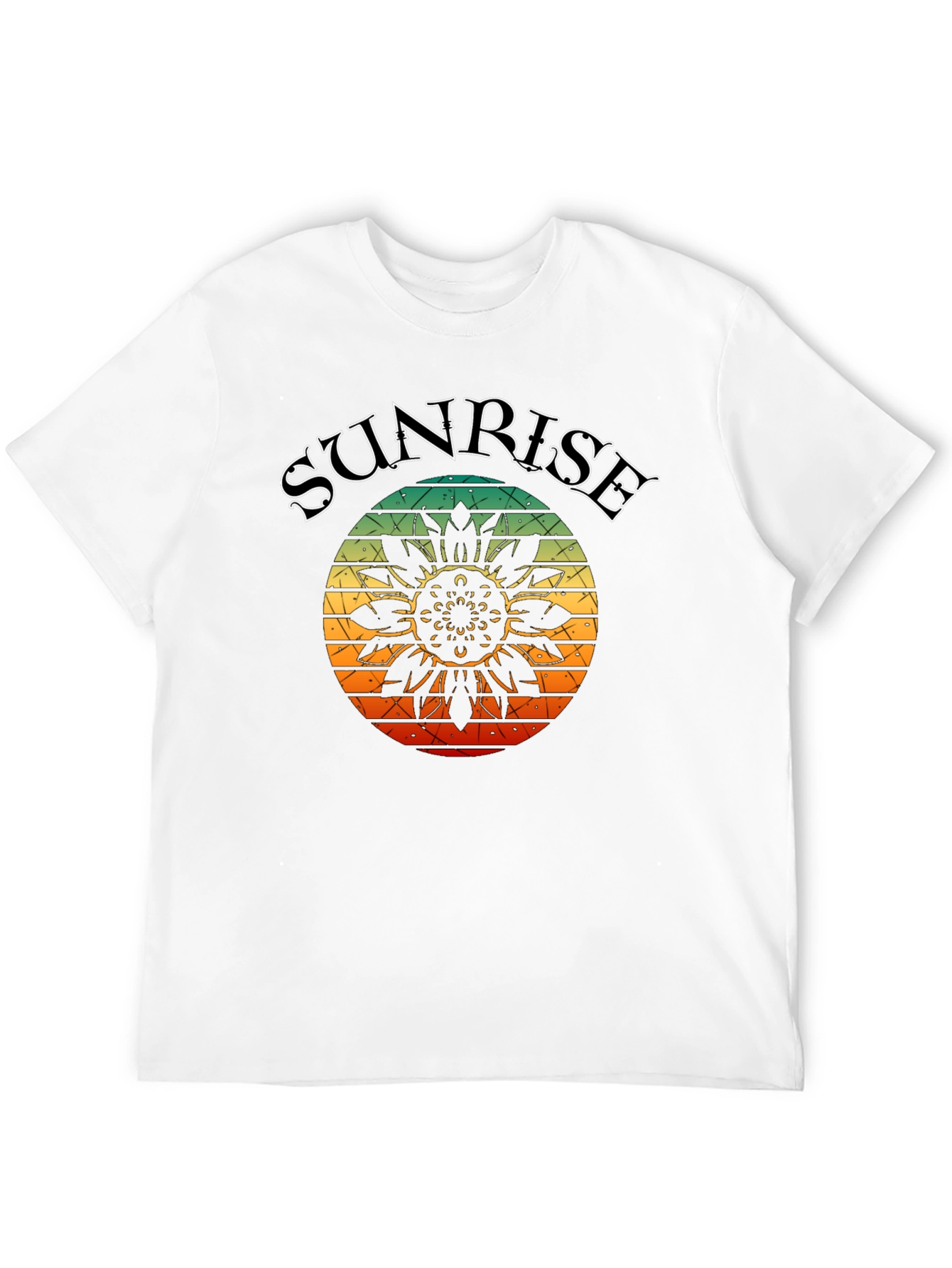 Sunrise Sunflower Graphic Tee - Black T-Shirt