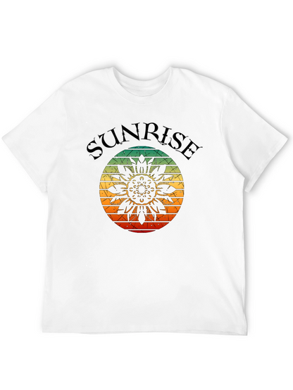Sunrise Sunflower Graphic Tee - Black T-Shirt