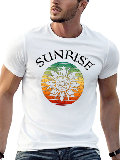 Sunrise Sunflower Graphic Tee - Black T-Shirt