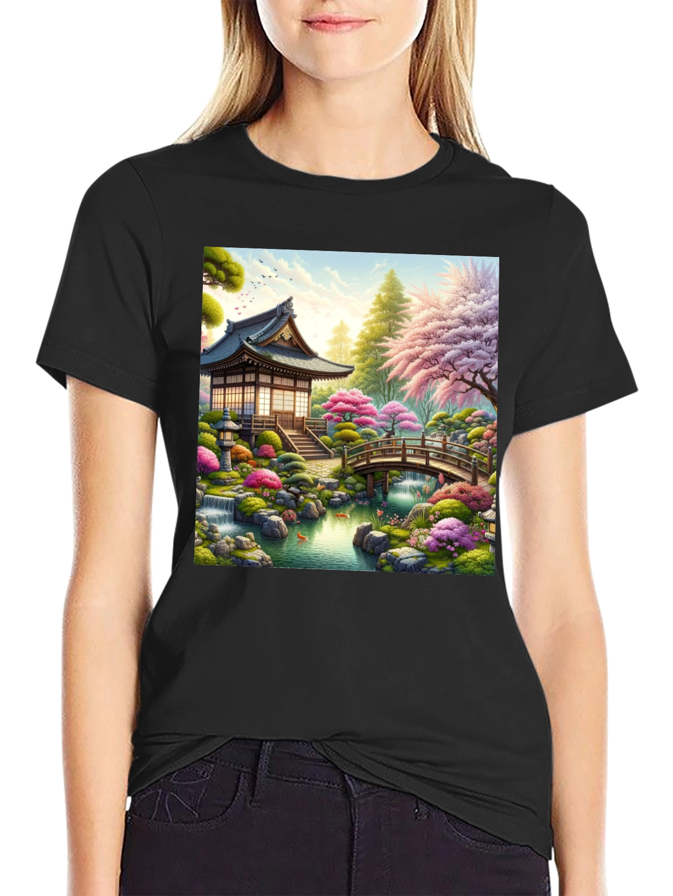 Zen Garden Temple Graphic T-Shirt