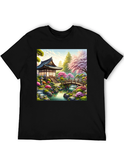 Zen Garden Temple Graphic T-Shirt