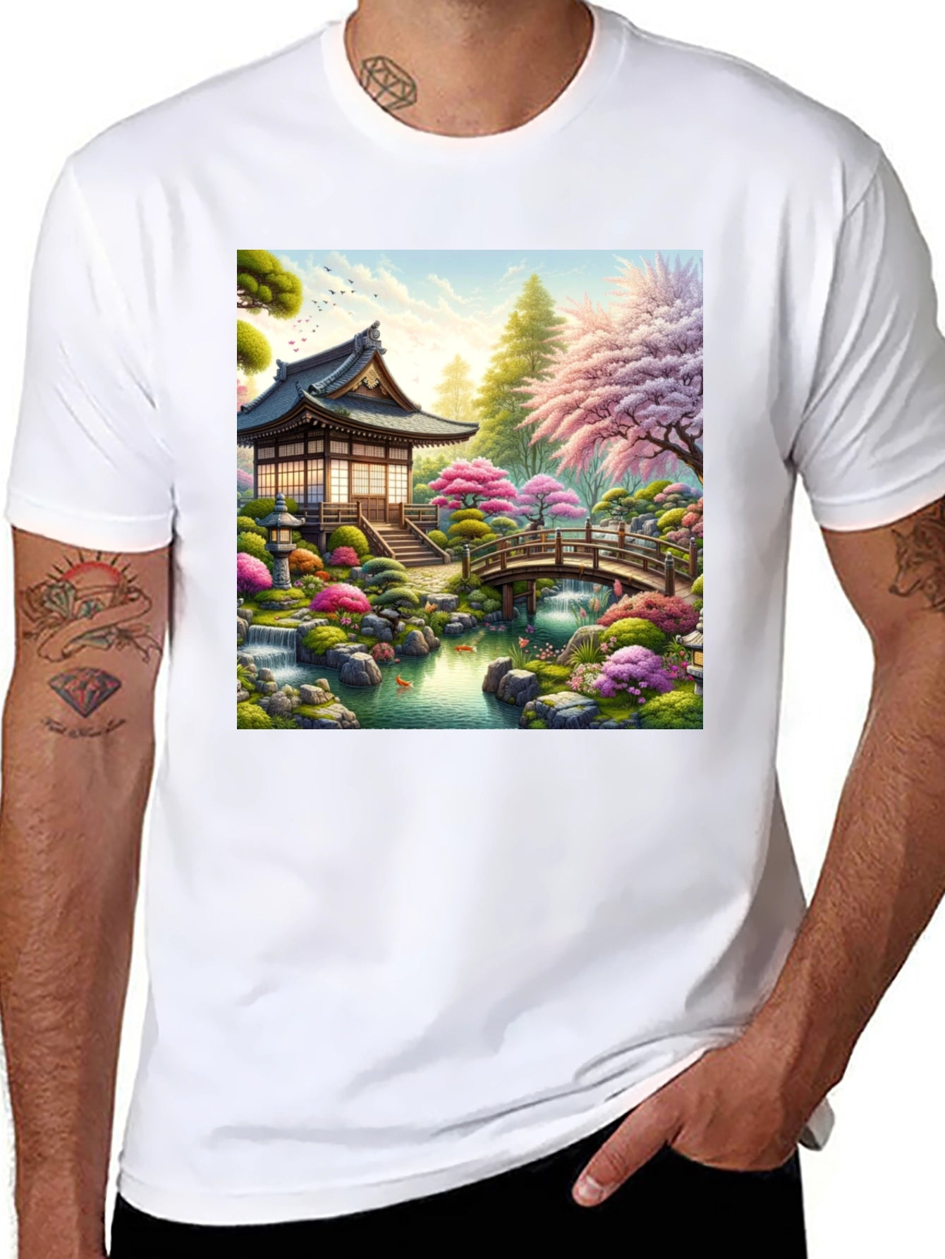 Zen Garden Temple Graphic T-Shirt
