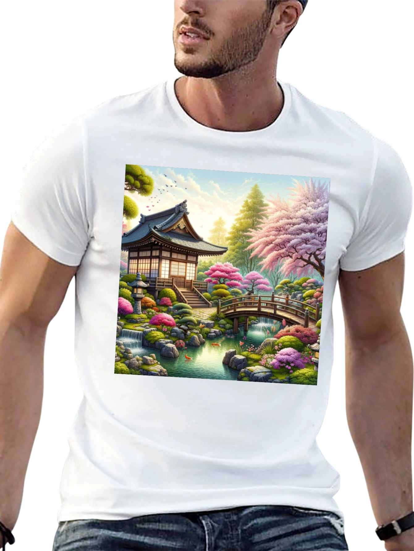 Zen Garden Temple Graphic T-Shirt
