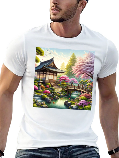 Zen Garden Temple Graphic T-Shirt
