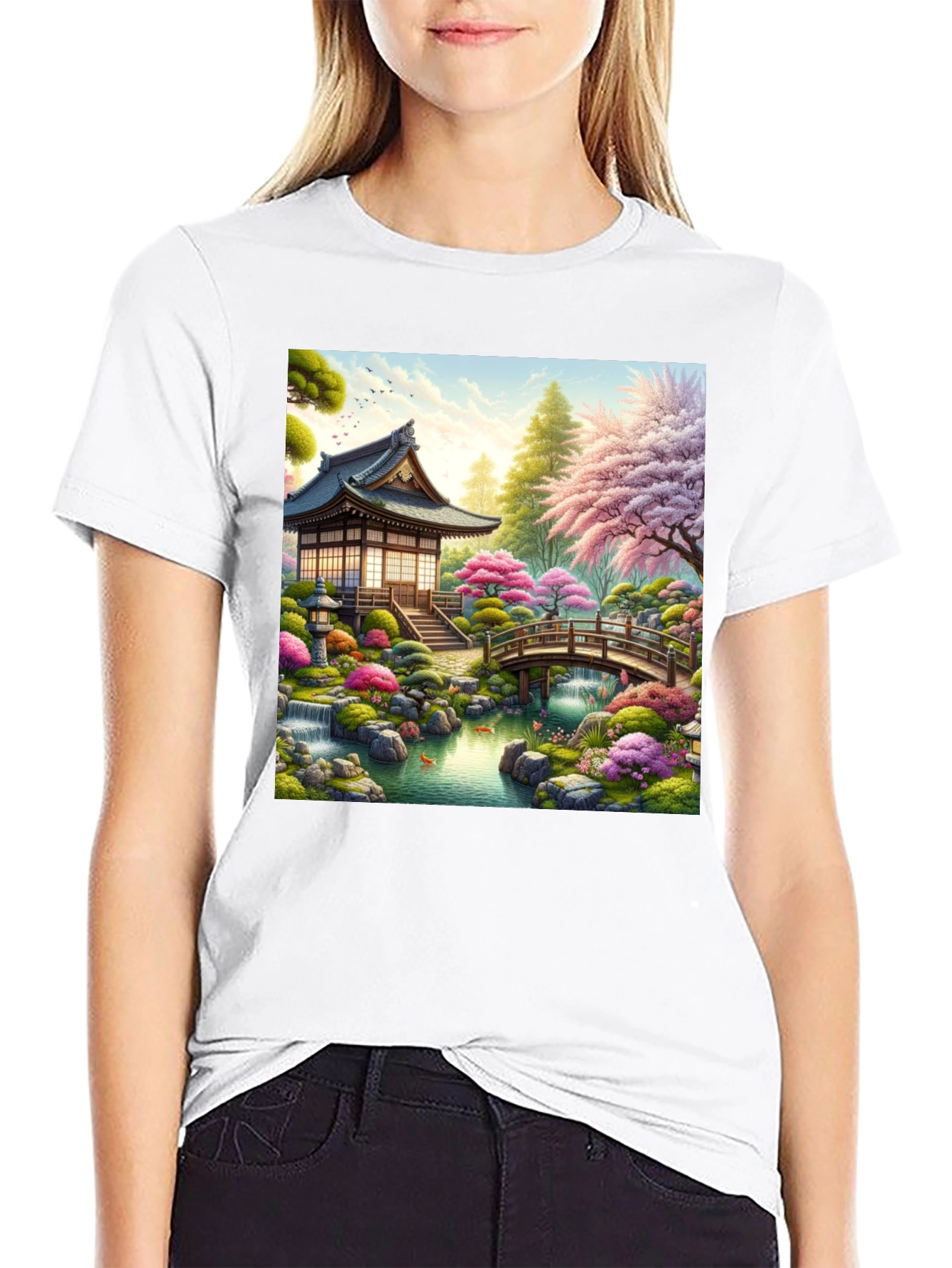 Zen Garden Temple Graphic T-Shirt