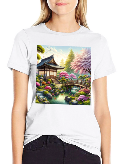 Zen Garden Temple Graphic T-Shirt
