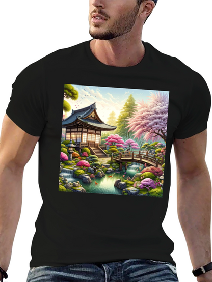 Zen Garden Temple Graphic T-Shirt