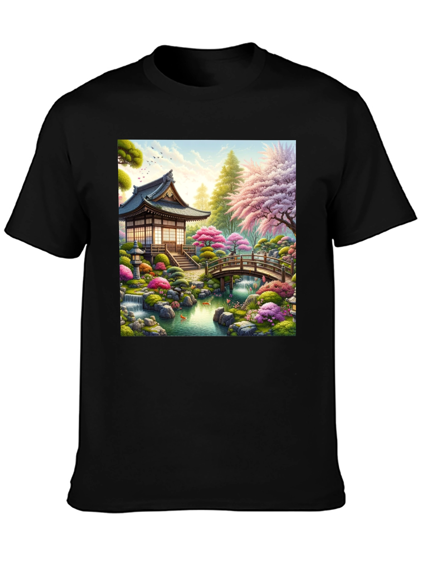 Zen Garden Temple Graphic T-Shirt