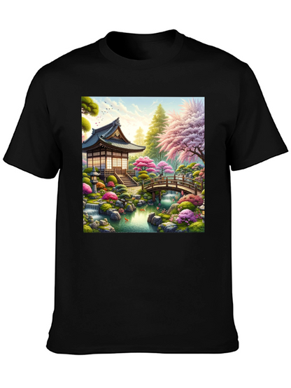 Zen Garden Temple Graphic T-Shirt