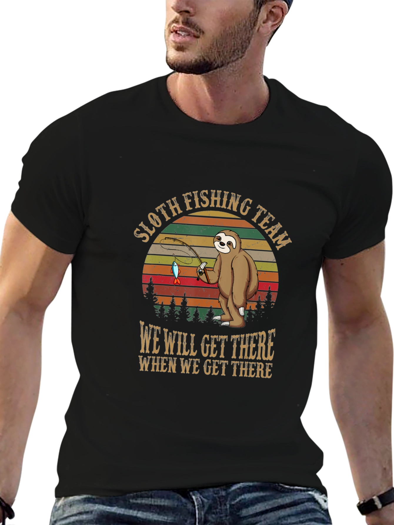 Sloth Fishing Team T-Shirt: Funny & Unique Design