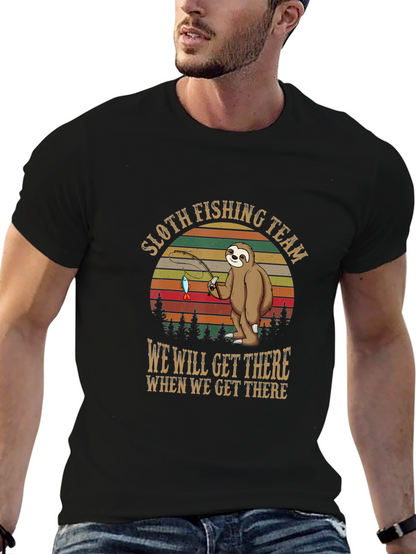 Sloth Fishing Team T-Shirt: Funny & Unique Design