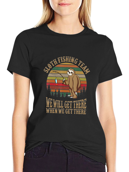 Sloth Fishing Team T-Shirt: Funny & Unique Design
