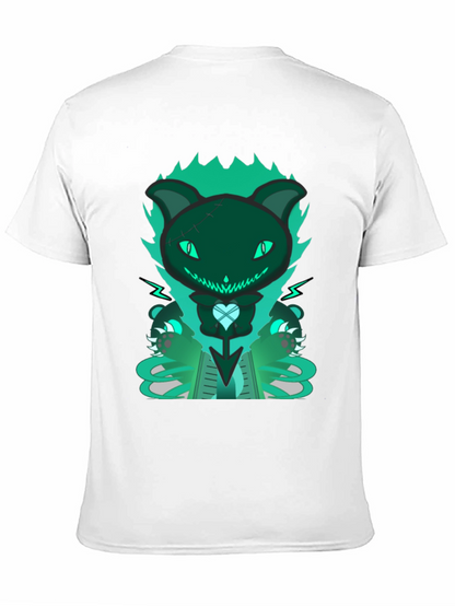 Gothic Cat Tee - Dark & Playful Design