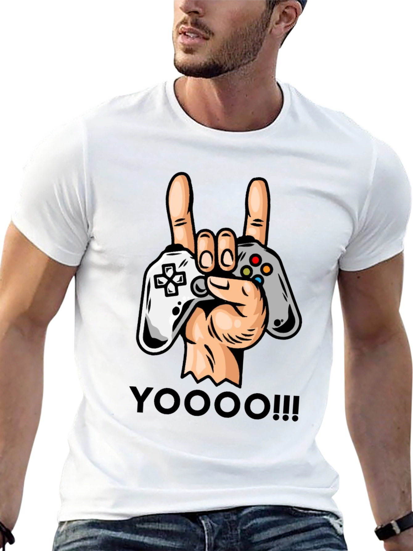 Gamers Rock On T-Shirt - Controller Graphic Tee