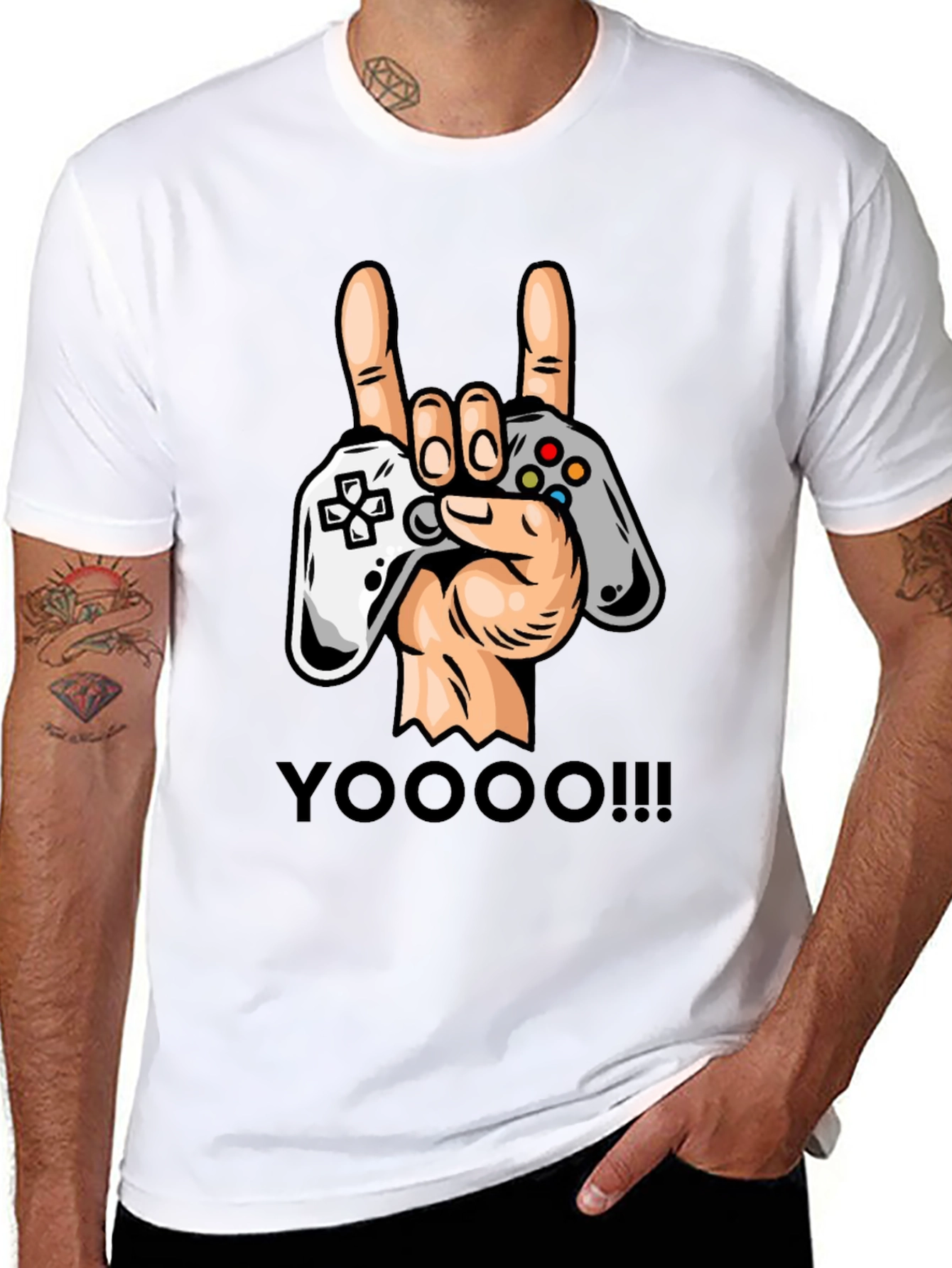 Gamers Rock On T-Shirt - Controller Graphic Tee