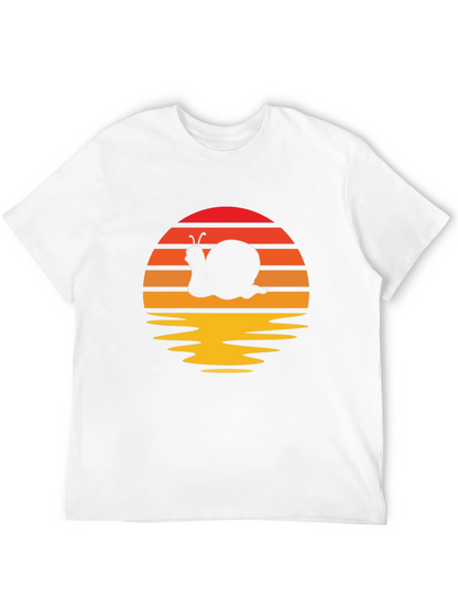 Retro Snail Silhouette Graphic T-Shirt