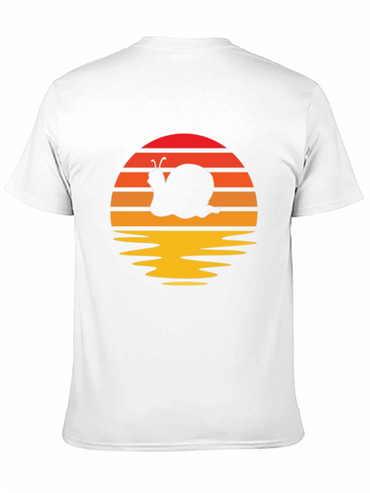 Retro Snail Silhouette Graphic T-Shirt