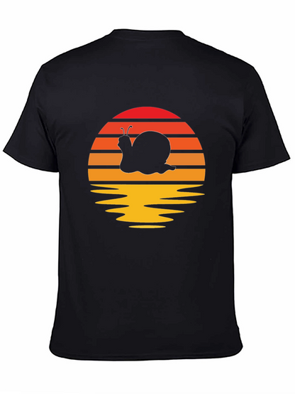 Retro Snail Silhouette Graphic T-Shirt