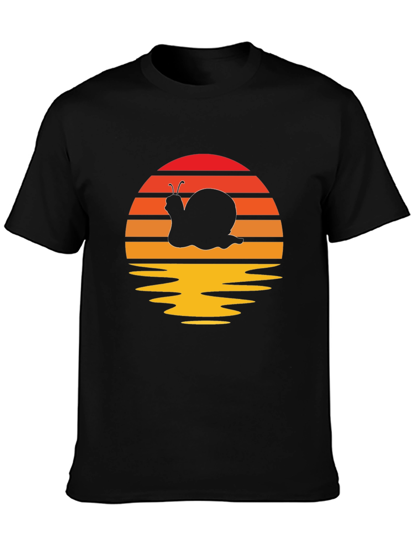 Retro Snail Silhouette Graphic T-Shirt