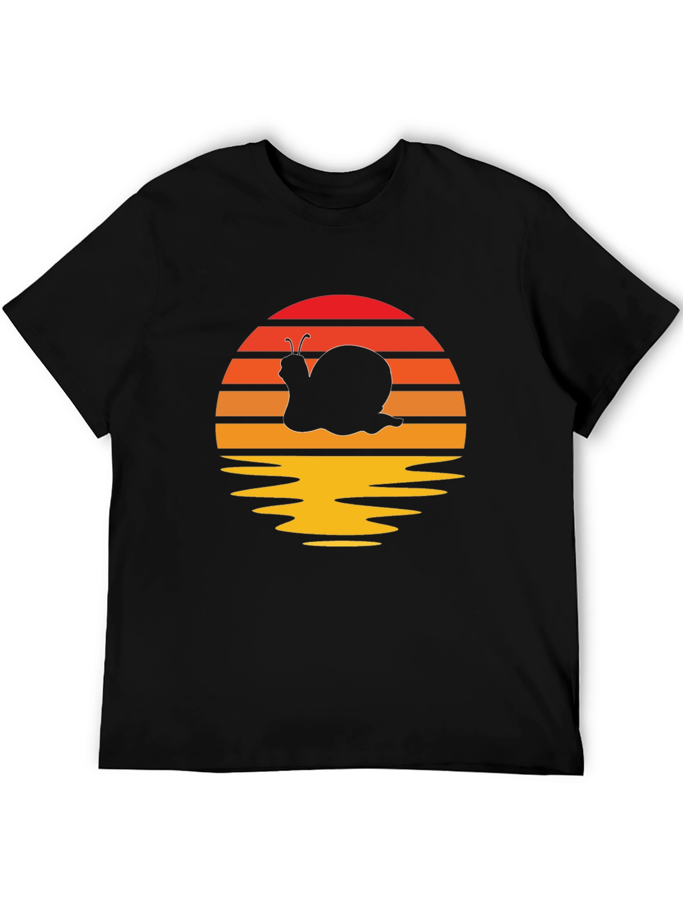 Retro Snail Silhouette Graphic T-Shirt