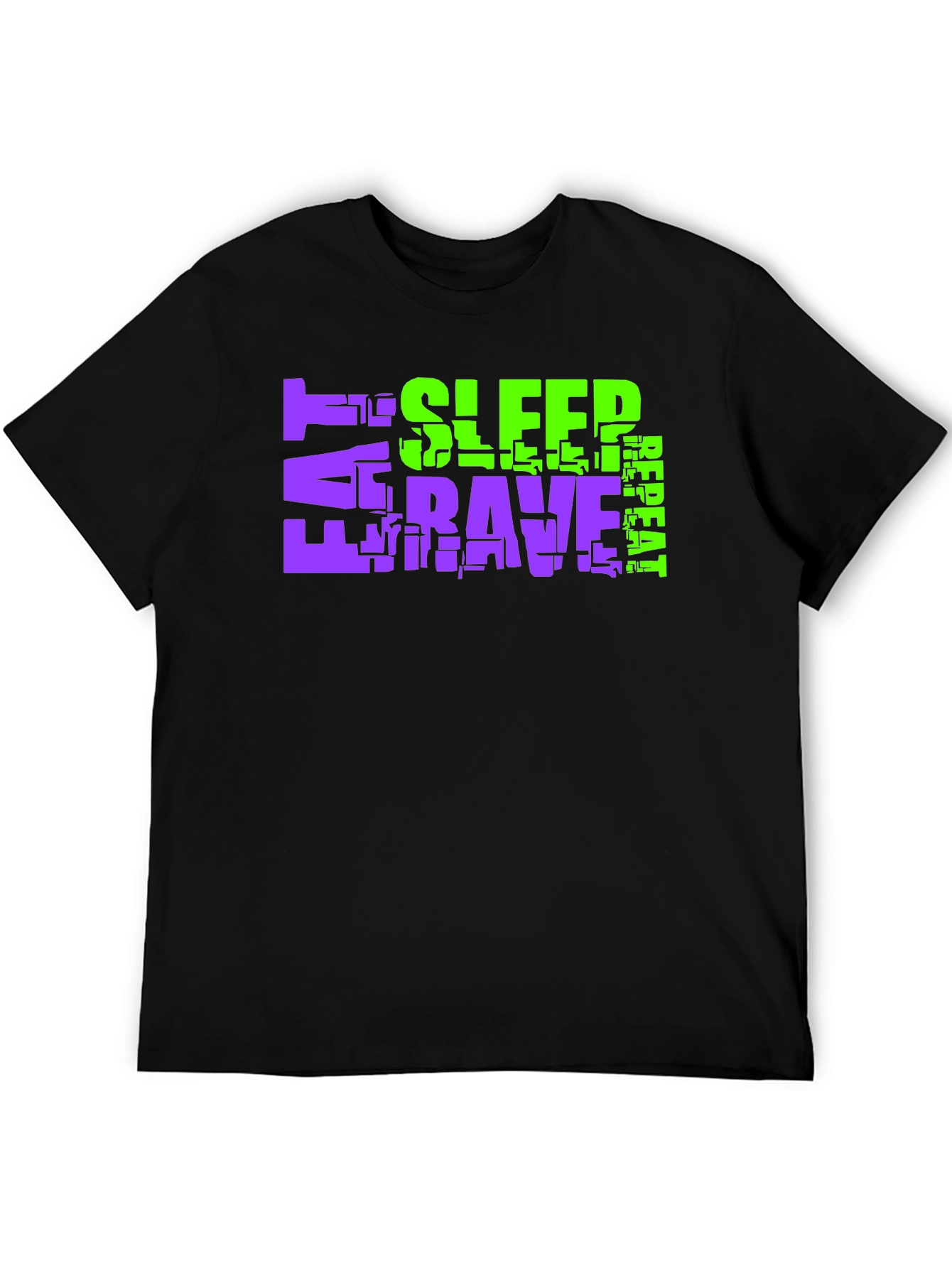 Eat Sleep Rave Repeat Graphic T-Shirt