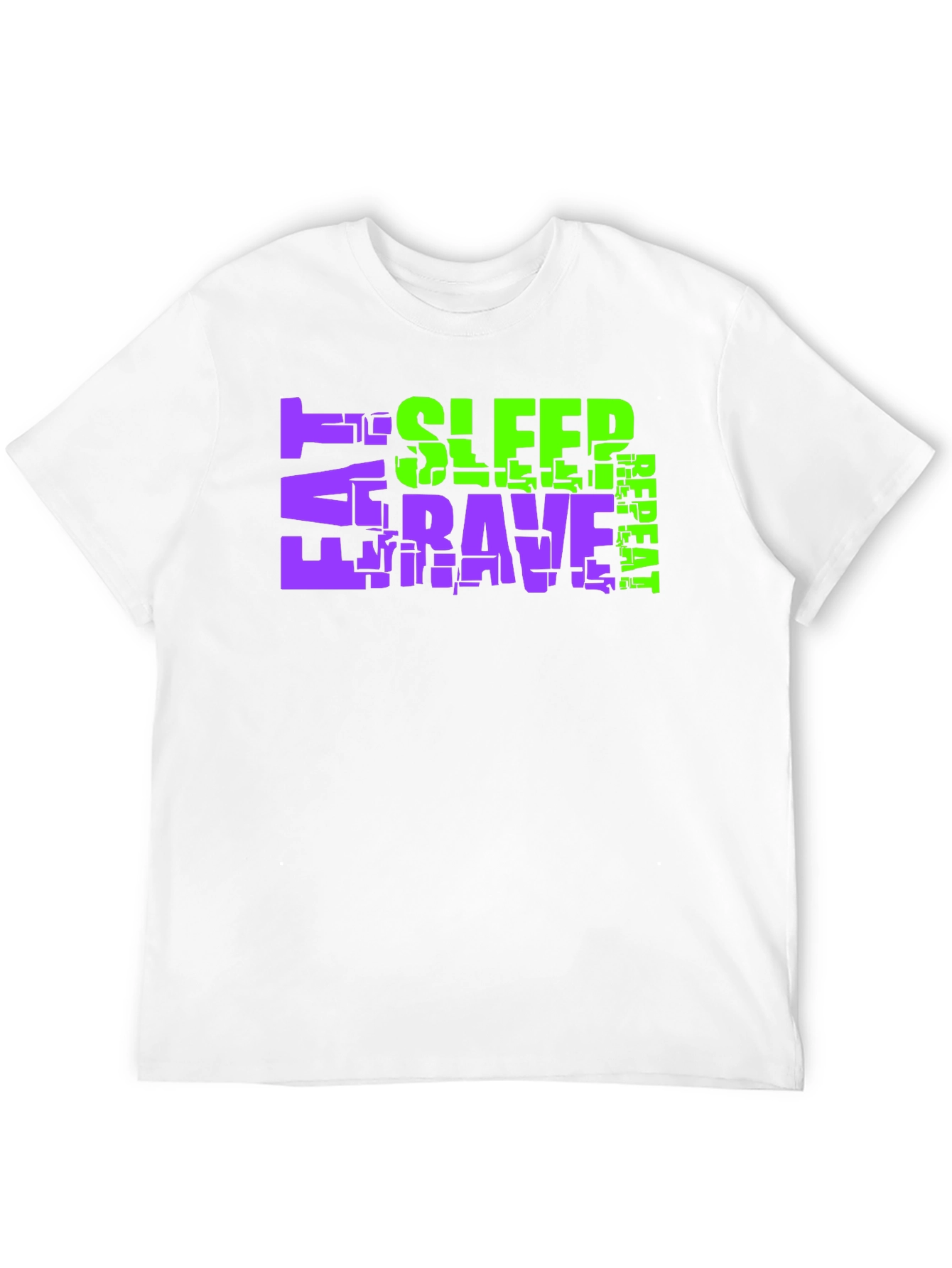 Eat Sleep Rave Repeat Graphic T-Shirt