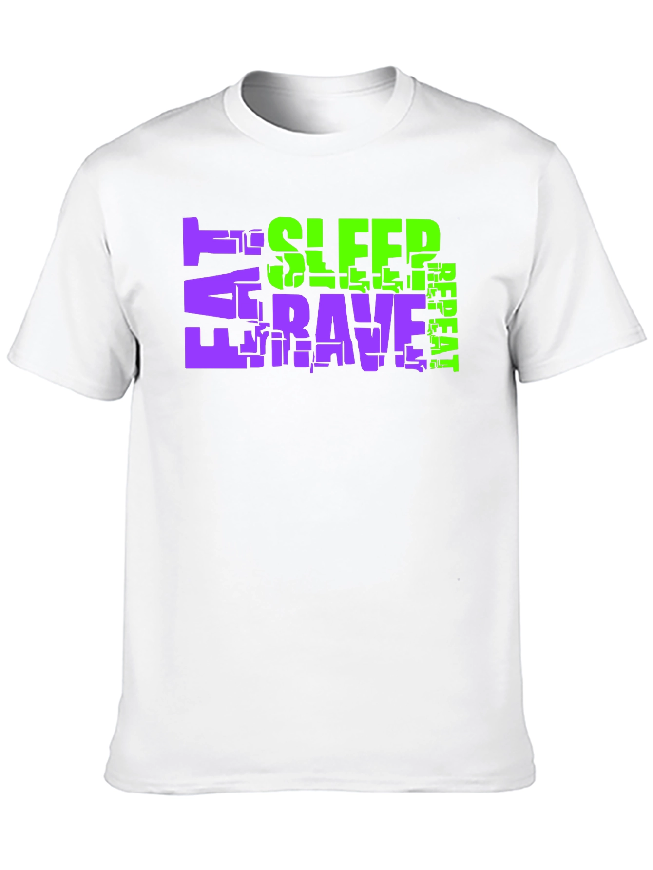 Eat Sleep Rave Repeat Graphic T-Shirt