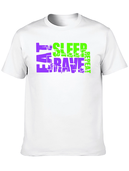Eat Sleep Rave Repeat Graphic T-Shirt