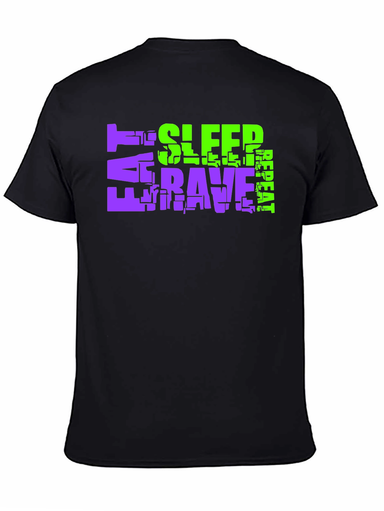Eat Sleep Rave Repeat Graphic T-Shirt