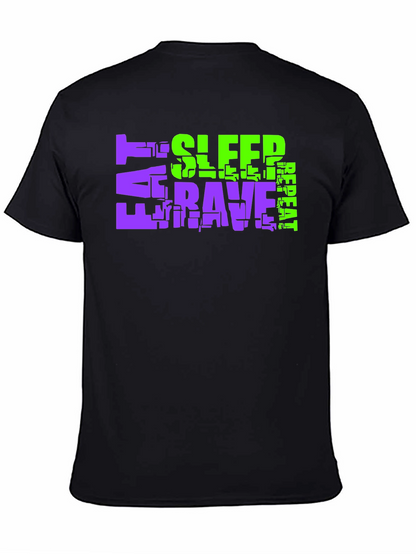 Eat Sleep Rave Repeat Graphic T-Shirt