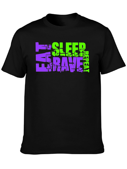 Eat Sleep Rave Repeat Graphic T-Shirt