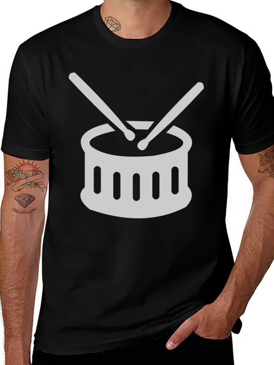 Drum Set Graphic Tee - Music Lover T-Shirt