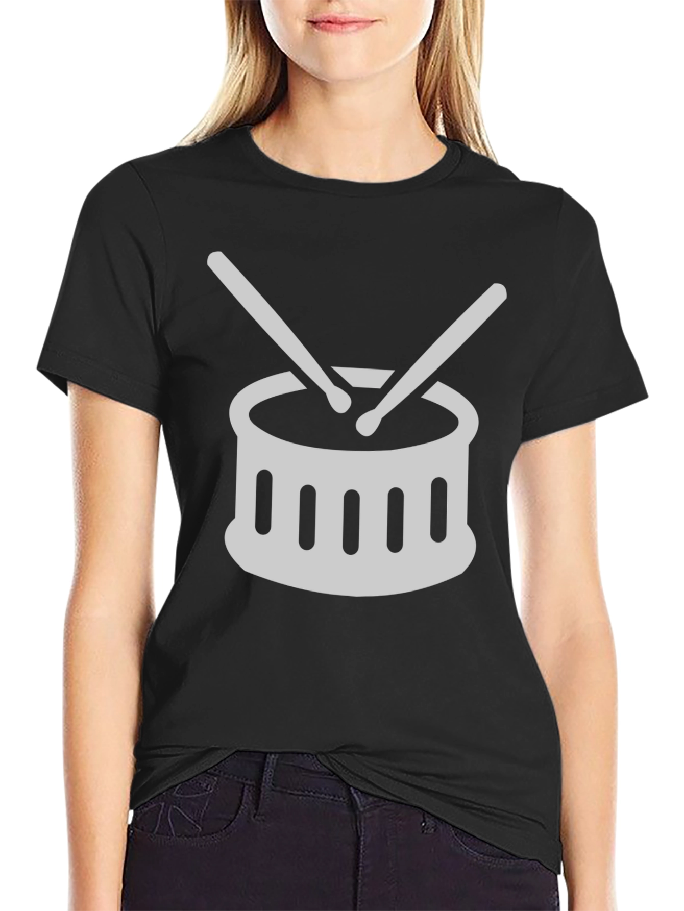 Drum Set Graphic Tee - Music Lover T-Shirt